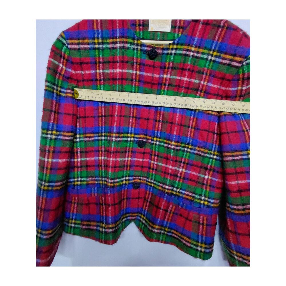 Pendleton Virgin Wool Plaid Jacket Red Long Sleev… - image 3